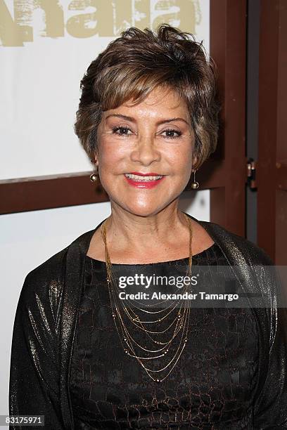 Chela Arias poses at the Telemundo El Rostro de Analia Cast Preview at The Fifth on October 7, 2008 in Miami Beach, Florida.