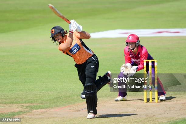 Suzie Bates of Southern Vipers batting during the Kia Super League 2017 match between Loughborough Lightning and Southern Vipers at The 3aaa County...