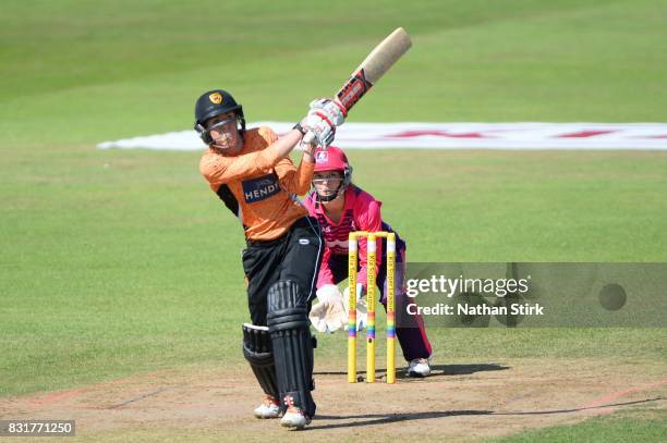 Georgia Adams of Southern Vipers bats during the Kia Super League 2017 match between Loughborough Lightning and Southern Vipers at The 3aaa County...