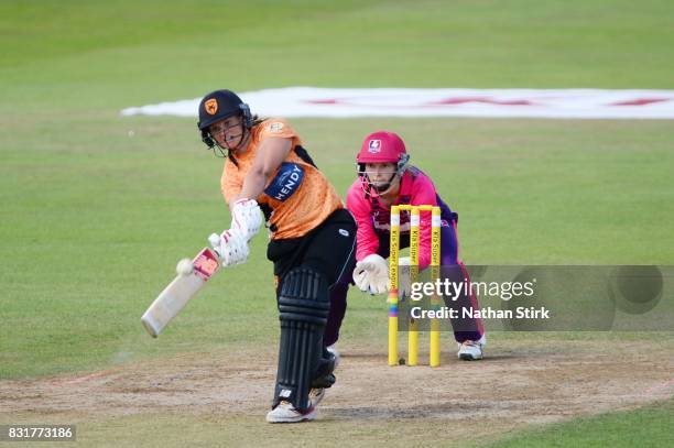 Suzie Bates of Southern Vipers bats during the Kia Super League 2017 match between Loughborough Lightning and Southern Vipers at The 3aaa County...