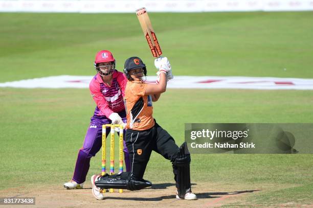 Suzie Bates of Southern Vipers bats during the Kia Super League 2017 match between Loughborough Lightning and Southern Vipers at The 3aaa County...