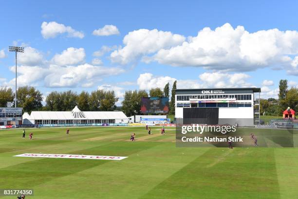 General view of The 3aaa County Ground during the Kia Super League 2017 match between Loughborough Lightning and Southern Vipers at The 3aaa County...