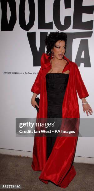 Nancy Dell'Olio arrives at the launch of the new Peroni Nastro Azzurro advert, at the Design Museum, central London, Thursday 6 April 2006. Landi...