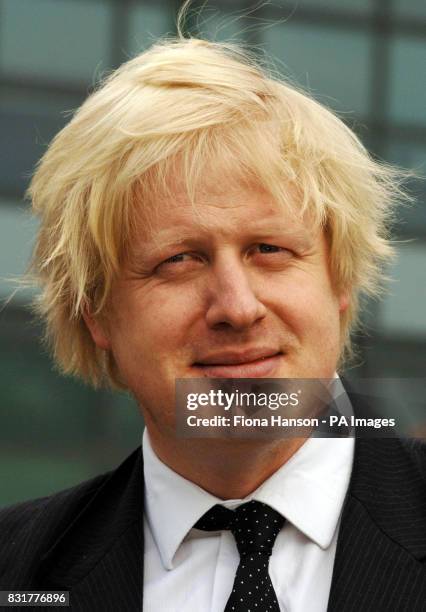 Boris Johnson, MP for Henley and Conservative spokesman on Higher Education, opens a footpath at the Environments Agency in Wallingford, Oxon.