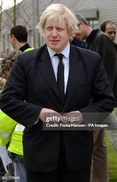 Boris Johnson, MP for Henley and Conservative spokesman on Higher Education, opens a footpath at the Environments Agency in Wallingford, Oxon. He...