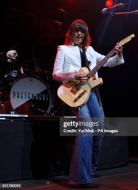 Singer Chrissie Hynde performs on stage during The Pretenders' gig at Koko, north London, Friday 7 April 2006.