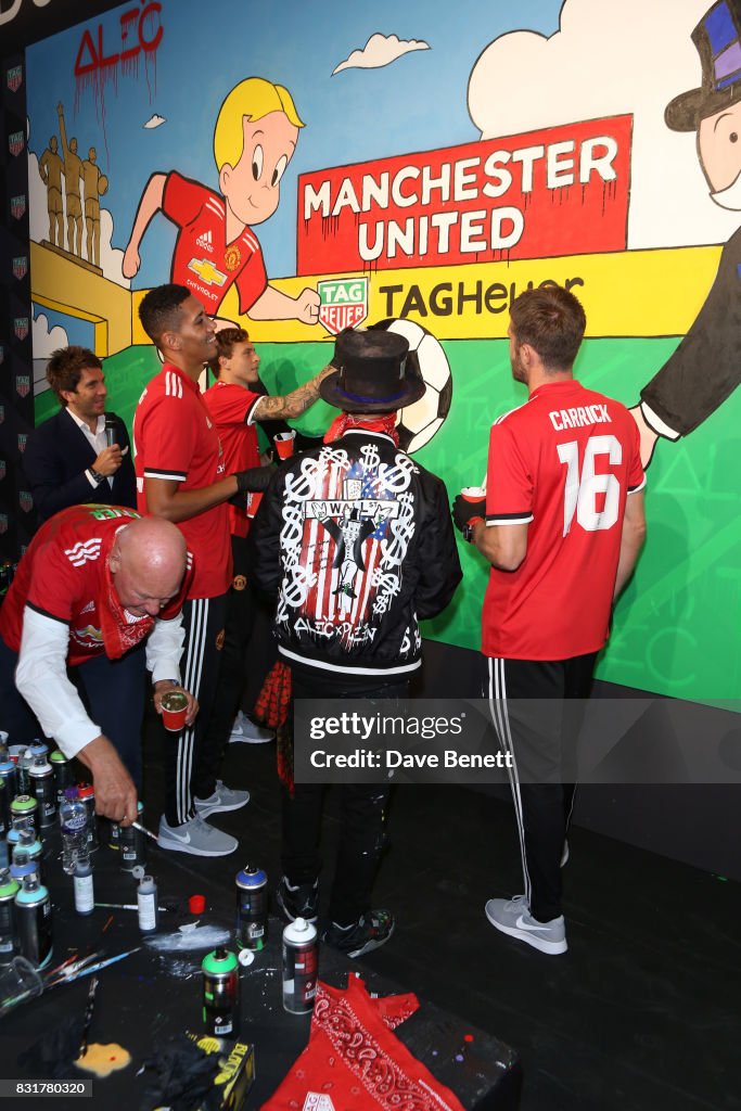 TAG Heuer Art Provocateur, Alec Monopoly & Manchester United Players Unveil New Artwork At Old Trafford