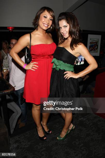 Cheryl Burke and Kelly Monaco during the FaceBreaker launch party presented by EA Sports Freestyle at Avalon in Hollywood, CA on September 3, 2008.
