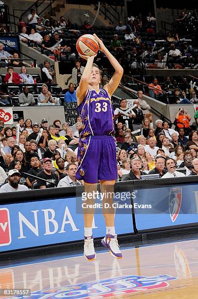 Raffaella Masciadri of the Los Angeles Sparks shoots a jumper in Game Three of the Western Conference Finals against the San Antonio Silver Stars...