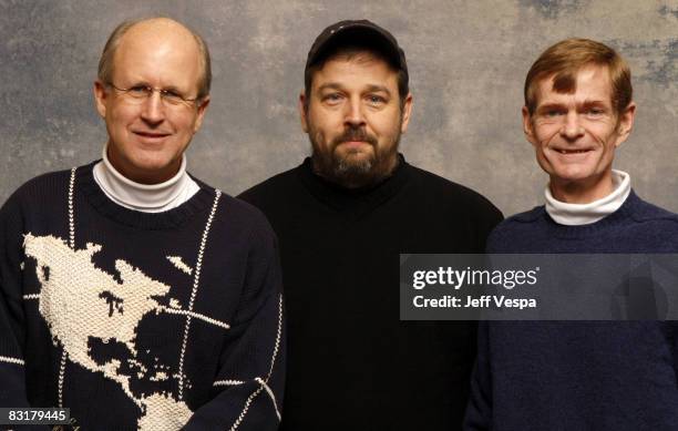 David Walker, Direcotor Patrick Creadon and Bob Bixby at the Sky360 by Delta Lounge WireImage Portrait Studio on January 20, 2008 in Park City, Utah.