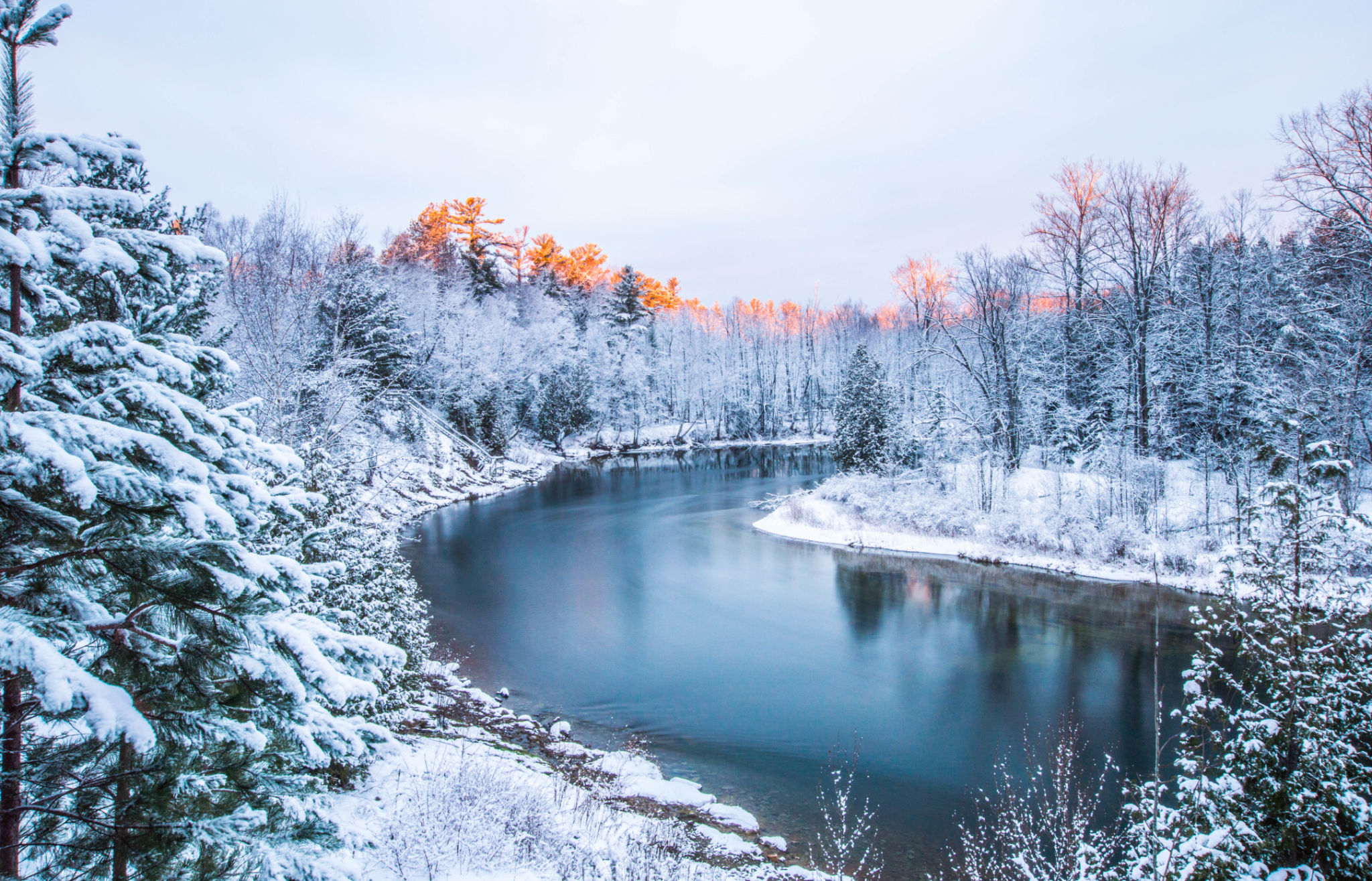 Michigan winter landscape