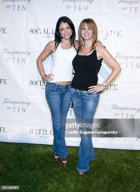 Chef Bethenny Frankel and Jill Zarin attend the Social Life Magazine Hosts Zoe McLellan Celebrating Her July 4th Magazine Cover on July 5, 2008 in...