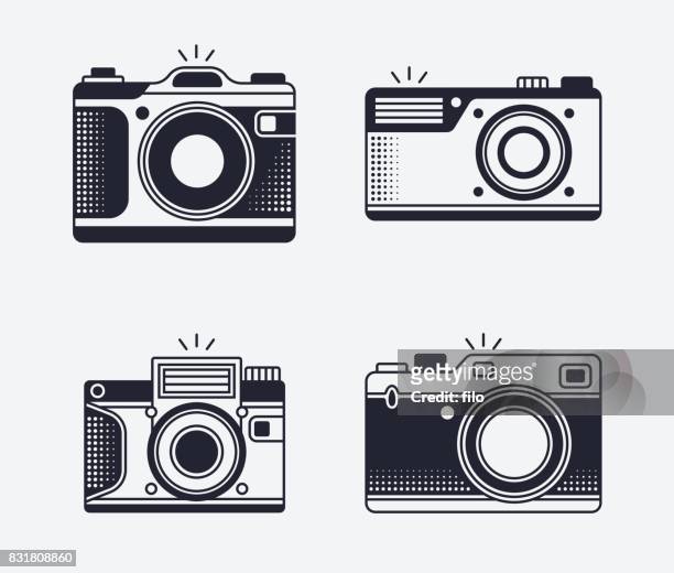 カメラのアイコンと記号 - 撮影スタジオ点のイラスト素材／クリップアート素材／マンガ素材／アイコン素材