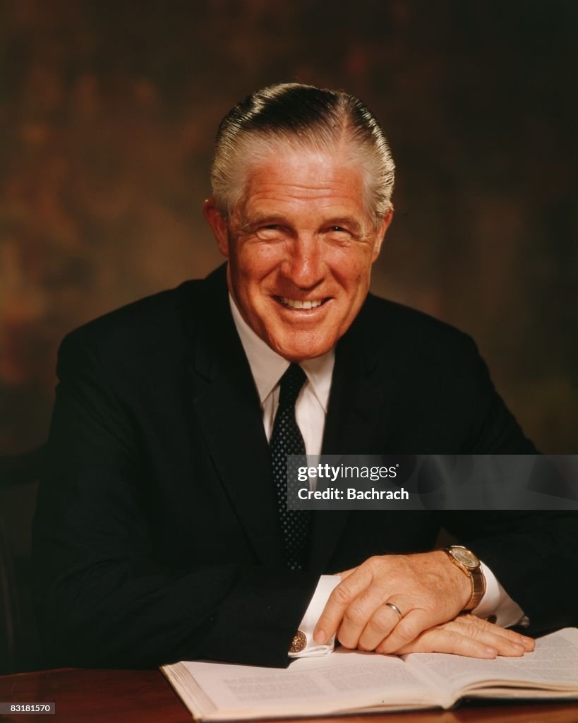George Romney Portrait of a smiling George Romney, former governor of Michigan and ...