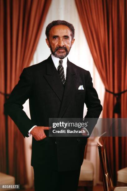 Portrait of Haile Selassie I Emperor of Ethiopia from 1930 - 1972, New York, 1962.