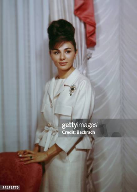 Farah Diba Pahlavi , the third wife of Mohammed Reza Pahlavi, the late Shah of Iran. New York, 1962.