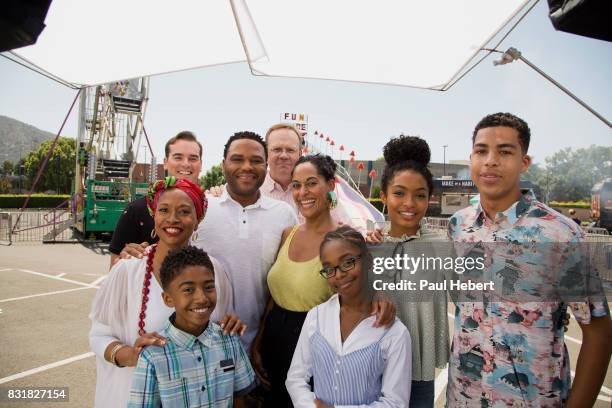 The cast and crew of Walt Disney Television via Getty Images's critically acclaimed hit comedy "black-ish" celebrates the beginning of production for...