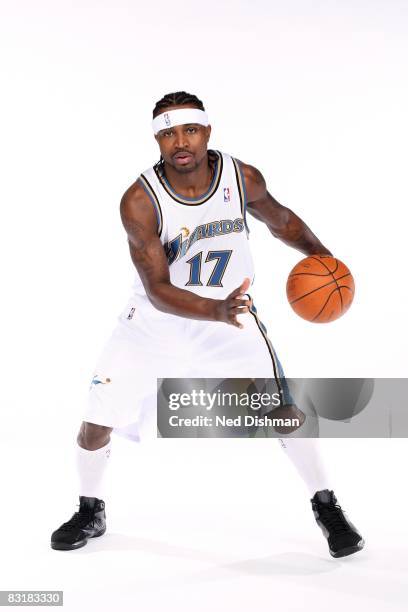 Dee Brown of the Washington Wizards poses for a portrait during NBA Media Day on September 26, 2008 at the Verizon Center in Washington, DC. NOTE TO...