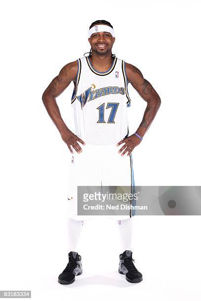 Dee Brown of the Washington Wizards poses for a portrait during NBA Media Day on September 26, 2008 at the Verizon Center in Washington, DC. NOTE TO...