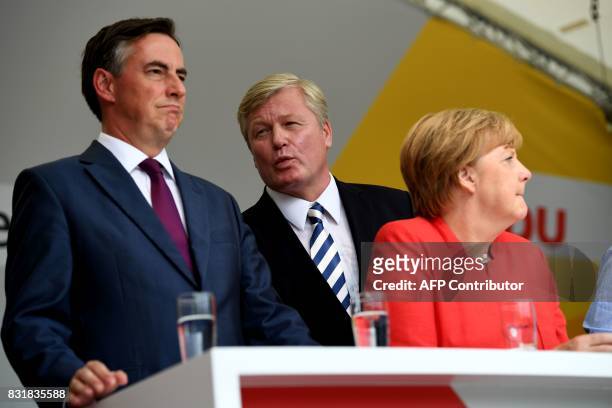 German Chancellor Angela Merkel, the European Parliament, David McAllister and Lower Saxony's CDU prime minister and candidate Bernd Althusmann...