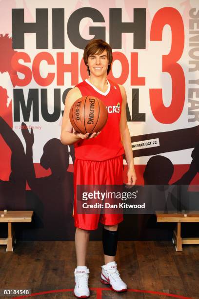 Waxwork figure of High School Musical star Zac Efron as it is unveiled at Madame Tussauds on October 9, 2008 in London, England.