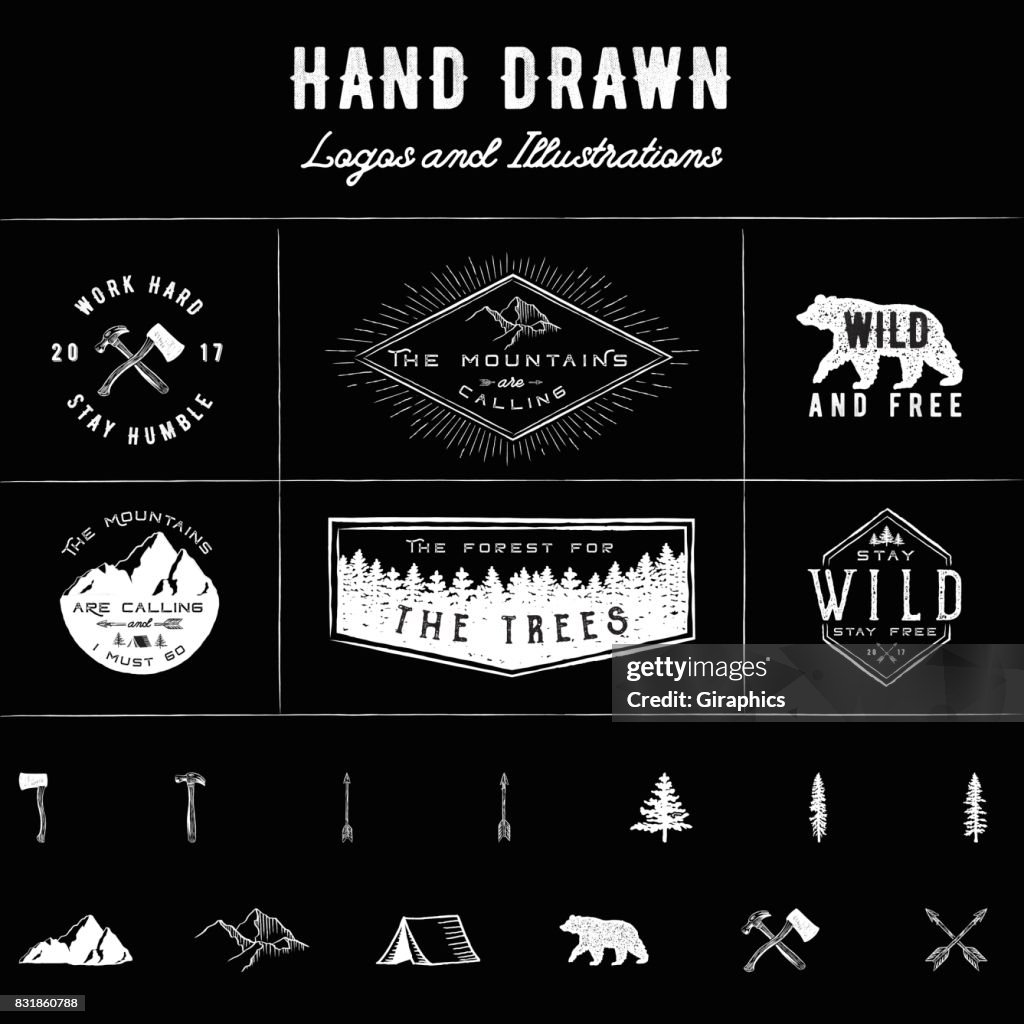 Rustic Quarters Logo Rustic Logos And Illustrations High-Res Vector Graphic - Getty Images
