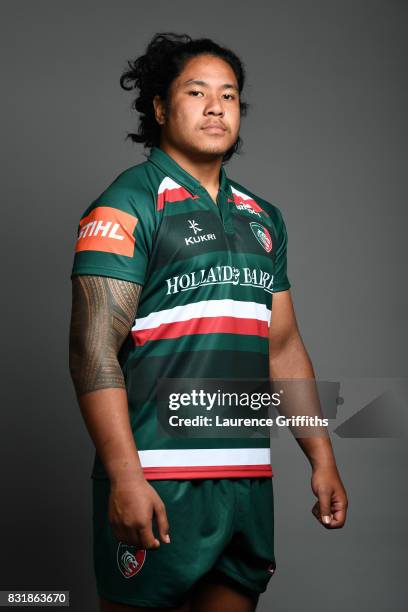 Fred Tuilagi of Leicester Tigers poses for a portrait during the squad photo call for the 2017-2018 Aviva Premiership Rugby season at Welford Road on...