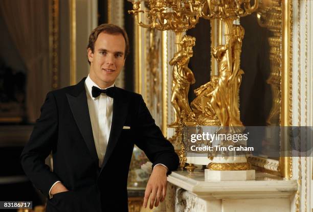 Prince Albert II of Monaco poses at the Royal Palace in Monaco December 1983 in Monte Carlo, Monaco.