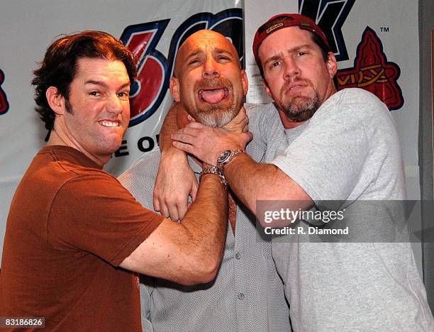 Bill Goldberg with Tim Rhodes and Southside Steve of 96 Rock