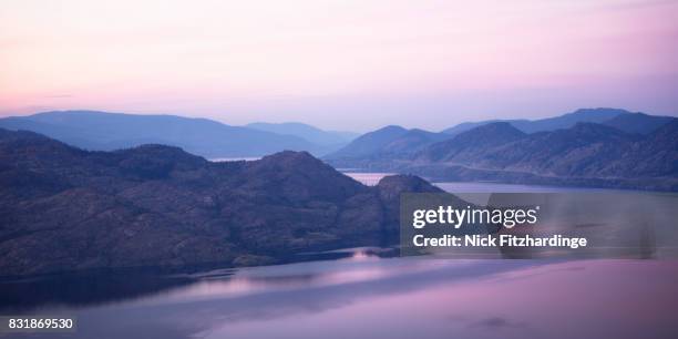 Sunrise Over Okanagan Lake And Squally Point Okanagan Valley British Columbia Canada High-Res Stock Photo