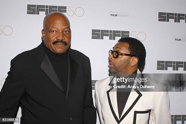 Jim Brown and Spike Lee, Recipient of the Film Society Directing Award