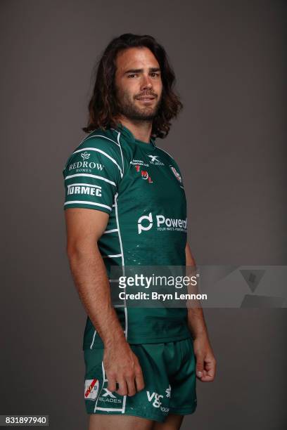 Luke McLean of London Irish poses for a portrait during the London Irish squad photo call for the 2017-2018 Aviva Premiership Rugby season on August...