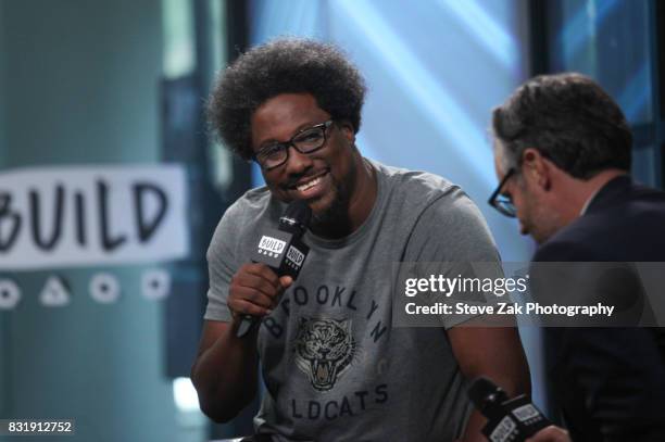 Kamau Bell attends Build Series to discuss Dove Men+Care at Build Studio on August 15, 2017 in New York City.