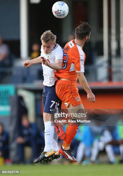 Oliver Skipp of Tottenham in action during the Checkatrade Trophy - Southern Section Group F match between Luton Town and Tottenham Hotspur U21 at...