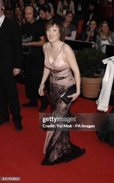 EastEnder Kacey Ainsworth arrives for the TV Baftas, at the Grosvenor House Hotel in central London.