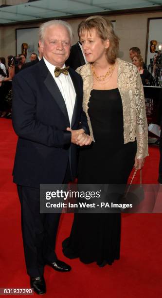 David Jason and Gill Hinchcliffe arrive for the TV Baftas, at the Grosvenor House Hotel in central London.