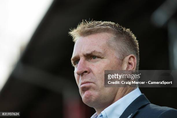Brentford manager Dean Smith during the Sky Bet Championship match between Brentford and Bristol City at Griffin Park on August 15, 2017 in...