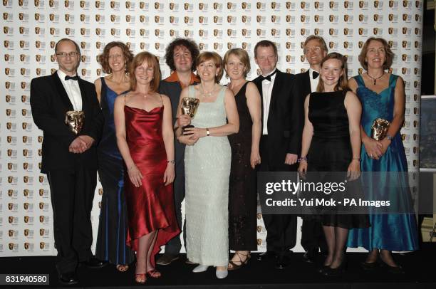 Winners of the Interactivity award for 'Coast', during the TV Baftas, at the Grosvenor House Hotel in central London.