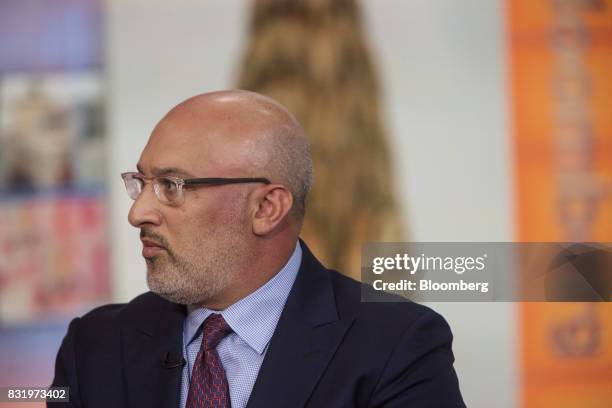 Aryeh Bourkoff, co-founder and chief executive officer of LionTree Advisors LLC, listens during a Bloomberg Television interview in New York, U.S.,...