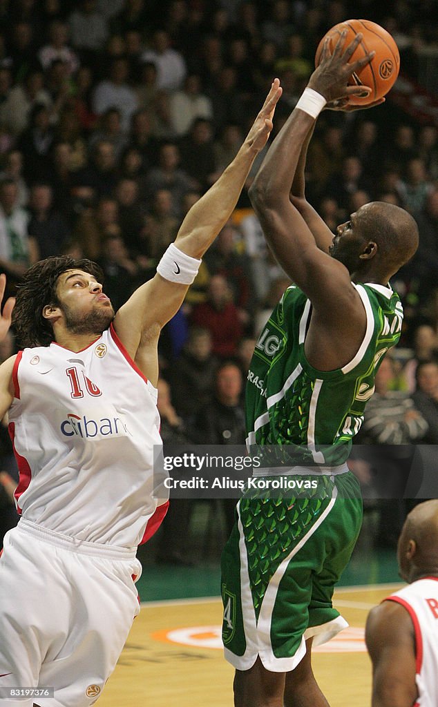 Euroleague Basketball - Top 16, Game 5 - Zalgiris Kaunas v Olympiacos Piareus