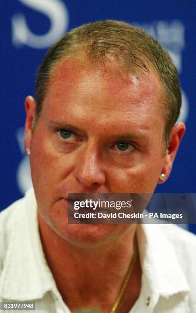 Former Rangers star Paul Gascoigne signs copies of his new book, "Being Gazza: My Journey to Hell and Back", at WHSmith on Argyle Street in Glasgow.
