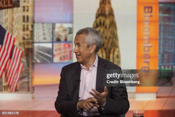 Danny Meyer, founder and chief executive officer of Union Square Hospitality Group LLC, speaks during a Bloomberg Television interview in New York,...