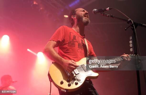 James Mercer of The Shins performs during a concert at Huxleys Neue Welt on August 15, 2017 in Berlin, Germany.