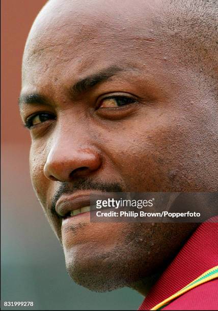 West Indies captain Brian Lara during a training session before the 3rd Test match between England and West Indies at Old Trafford, Manchester, 11th...