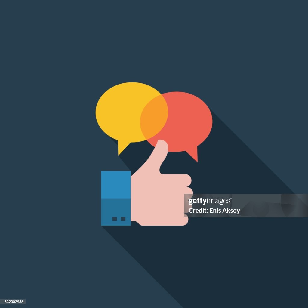 Positive Feedback Flat Icon