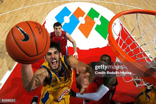 Of Maccabi Elite Tel Aviv, Omri Casspi in action during the Euroleague Basketball Final game between Maccabi Elite Tel Aviv vs CSKA Moscow at Palacio...