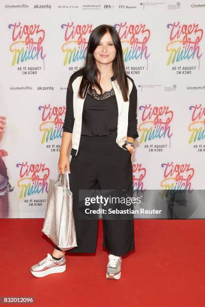 Actress Anna Fischer attends the 'Tigermilch' premiere at Kino in der Kulturbrauerei on August 15, 2017 in Berlin, Germany.