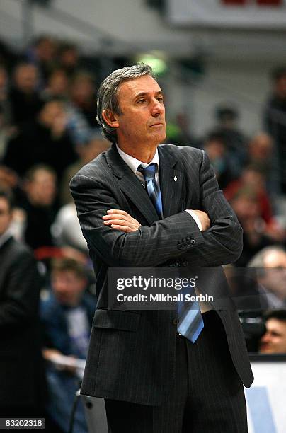 Head coach by Dynamo Svetislav Pesic during the ULEB Cup Last 16 Game 2 between Dynamo Moscow v Lukoil Academic at the Krylatskoe Sports Palace on...