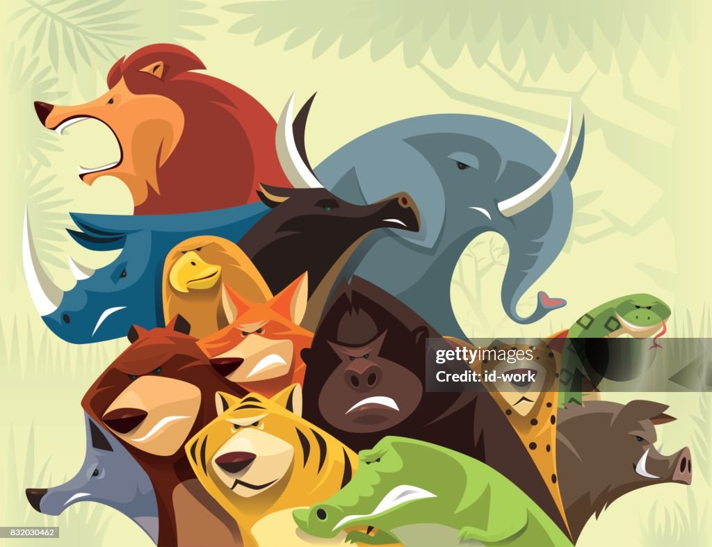 Group Of Wild Animals High-Res Vector Graphic - Getty Images