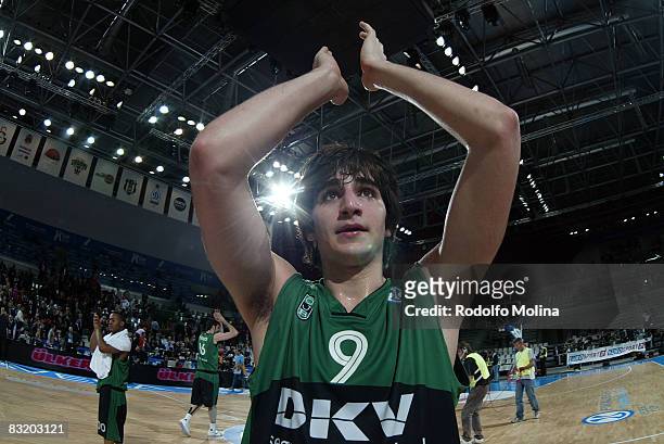 Of DKV Joventut, Ricard Rubio in action during the ULEB Cup Final 8 game 1 Semifinal between DKV Joventut vs Galatasaray Cafe Crown at the Palavela...